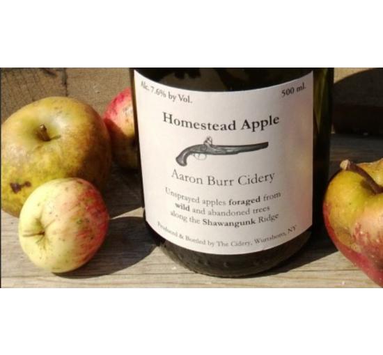 apples surrounded by a bottle of cider