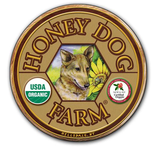 circle logo brown with octagon in the middle with an image of a dog