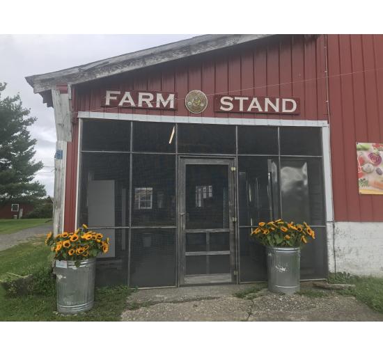 front door of farm stand 