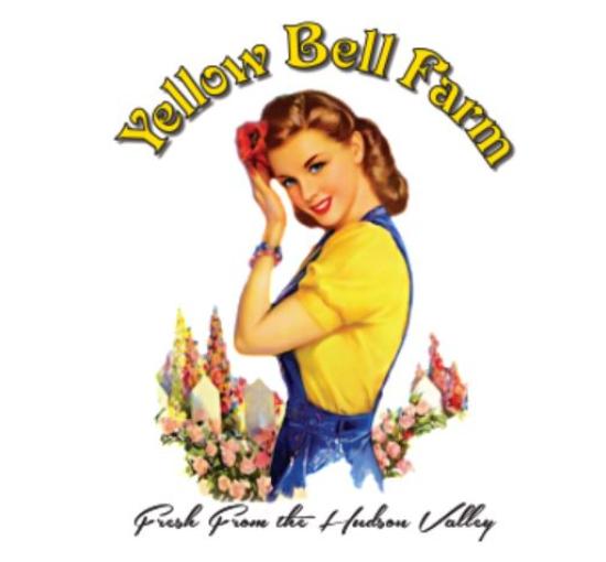 Logo of a vintage woman with yellow font above