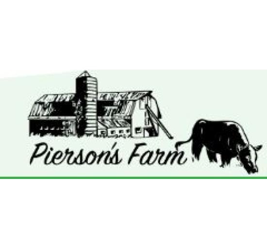 Black drawn barn with cow logo font in cursive