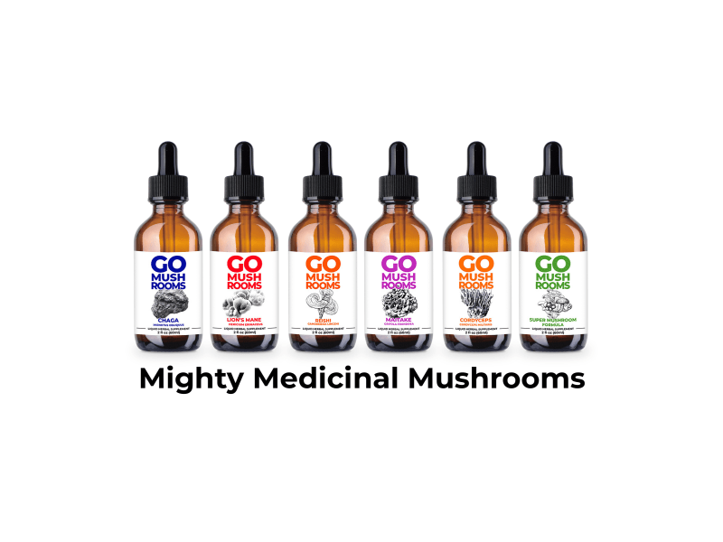 GO Mushrooms Mighty Medicinal Mushrooms Full Tincture Line