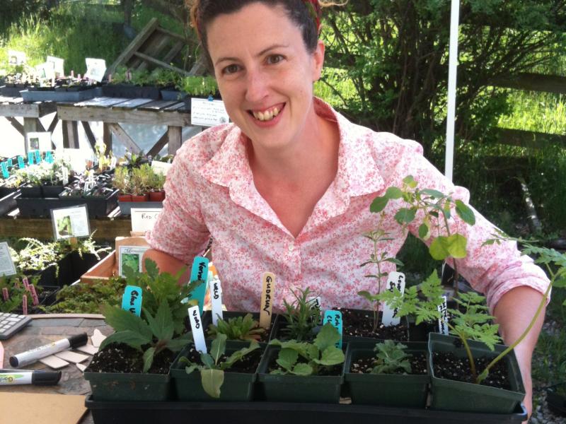 Barbara with Plants