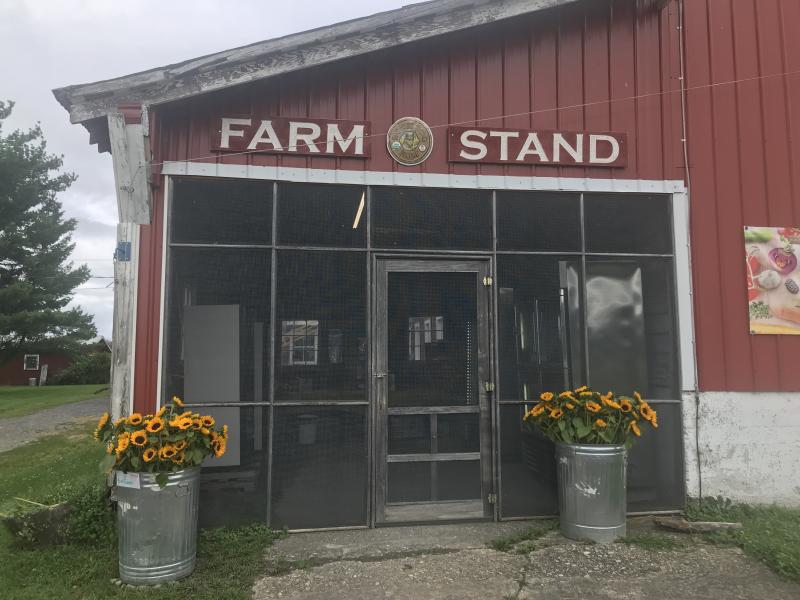 front door of farm stand 