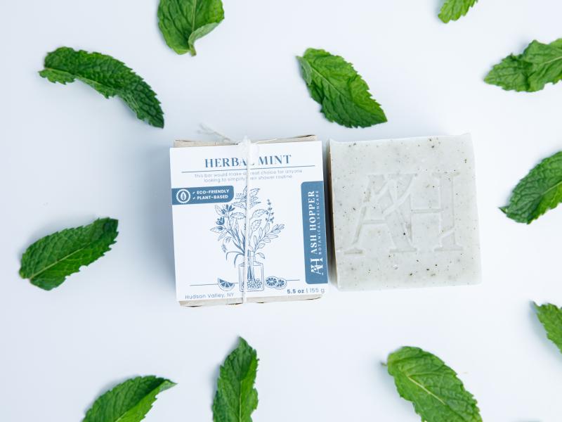 Herbal mint soap