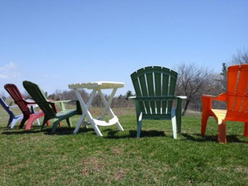 chairs outdoors to sit on
