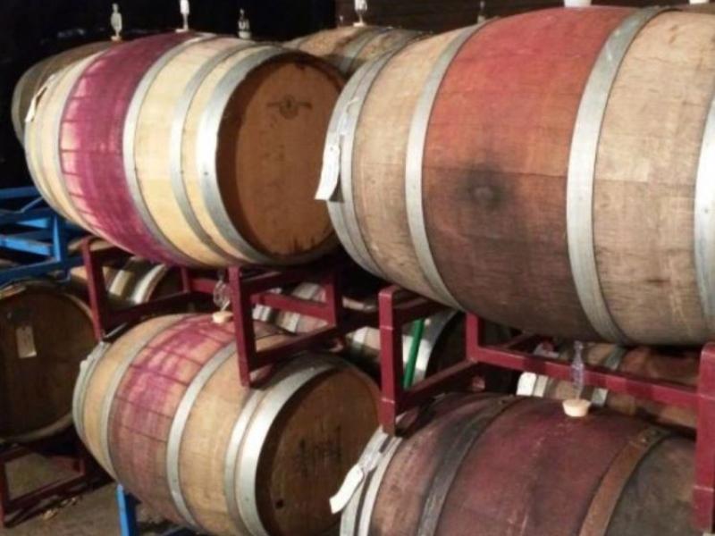 wine barrels