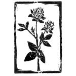 Laughing Earth Logo Black and White Flowers