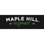 White font says maple hill and green font says organic