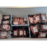 meat packaged in a freezer