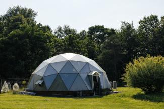 Geodesic dome at Little Logan's Farm