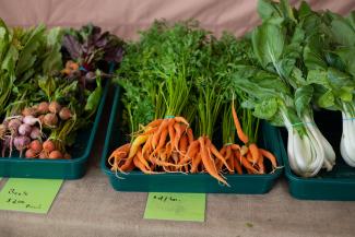Our farmstand offers seasonal specialty produce and flowers through the summer season.