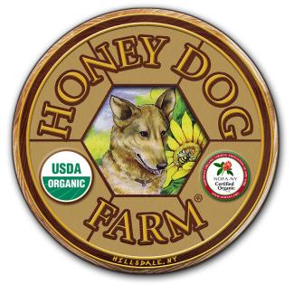 circle logo brown with octagon in the middle with an image of a dog
