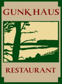 Logo green square with tree and lake font in red