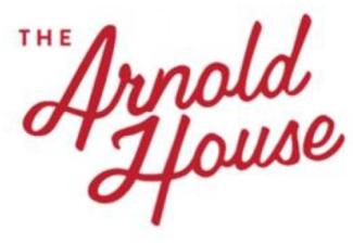 white background with red cursive font logo