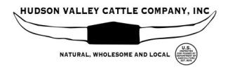 horns in black and white with company name below says natural, wholesome and local