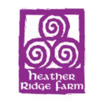 Logo white font in a purple rectangle with purple swirls