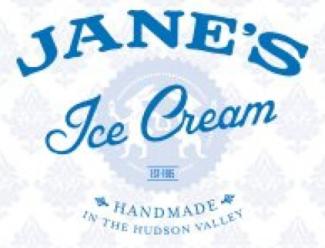 Logo blue font color ice cream in cursive