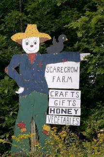 Scarecrow Farm sign